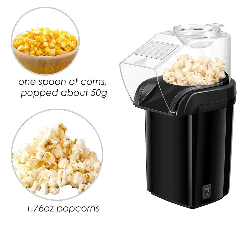 110V 220V Electric Corn Popcorn Maker Household Automatic Mini Air Popcorn Making Machine Kitchen DIY Corn Popper EU/US Plug