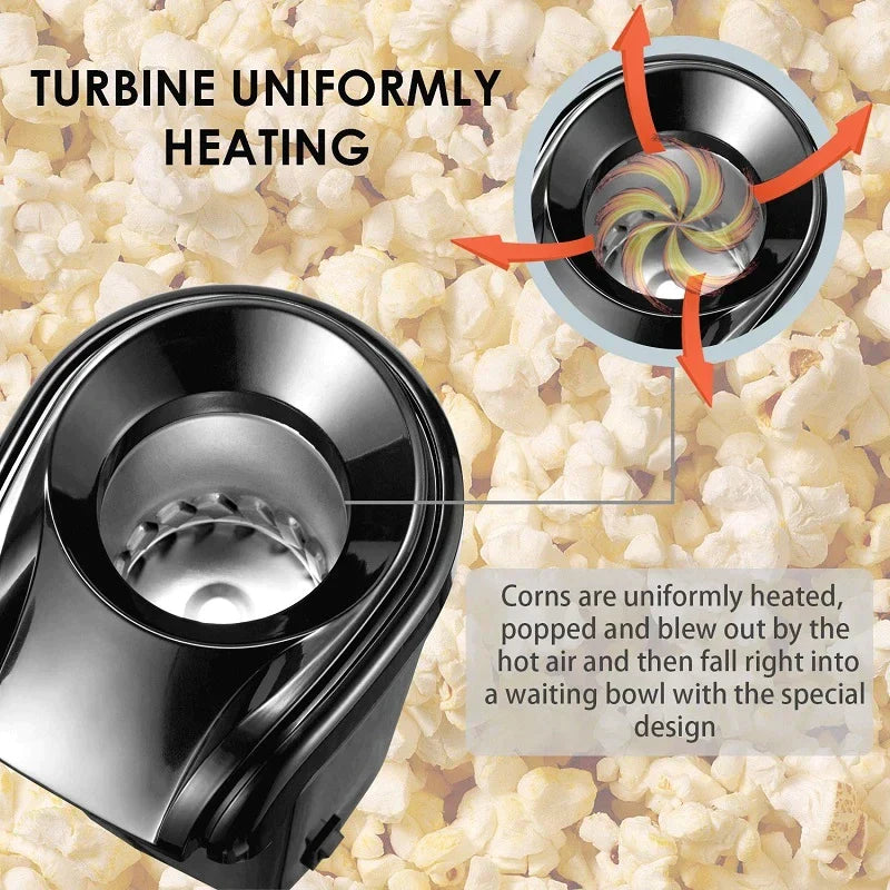 110V 220V Electric Corn Popcorn Maker Household Automatic Mini Air Popcorn Making Machine Kitchen DIY Corn Popper EU/US Plug