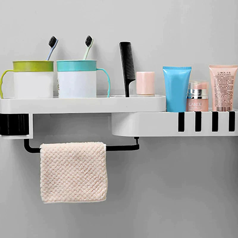 1Pcs Creative Corner Shower Caddy Shelf Bathroom Shampoo Shower Shelf Holder Kitchen Storage Rack Organizer Wall Mounted Type