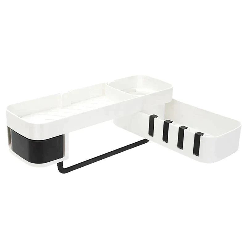 1Pcs Creative Corner Shower Caddy Shelf Bathroom Shampoo Shower Shelf Holder Kitchen Storage Rack Organizer Wall Mounted Type