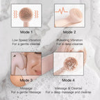 Electric Silicone Facial Brush USB Face Brush Cleansing Waterproof Sonic Vibration Cleanser Deep Pore Cleansing Skin Massager