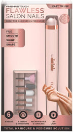 FLAWLESS SALON NAILS | Finishing Touch Flawless Salon Nails - Professional Manicure Set for an at-Home Salon Experience - Files, Buffs, Shines, and Polishes for Instantly Beautiful Nails