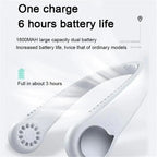 6 Types Summer Air Cooling Neck Fan Leafless Hanging Neck Fan Bladeless Ventilator USB Rechargeable Neckband Fans Air Cooler