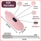 Menstrual Heating Pad Abdominal Massager Smart Warm Palace Belt Waist Vibration Massage Device for Cramps Period Pain Relief