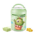 Fingerprint Unlock Piggy Bank Cartoon Password Coin Saving Box Smart Portable Music Automatic Roll Money Strange Gift