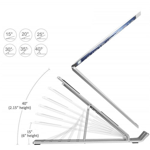 Aluminum Alloy Laptop Holder Stand Adjustable Foldable Portable for Notebook Computer Bracket Lifting Cooling Holder Non-slip