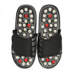 22 Foot Massage Slippers Sandal Feet Chinese Acupressure Acupuncture Therapy Medical | Blood Activating Health Care Massage Slippers Foot Therapy Magnet Shoes Fit Men and Women PVC Outdoor Slippers Magnetic Sandals