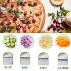 Multifunctional Vegetable Cutter 5-In-1 Mandoline Slicer And Chopper For Kitchen Safety Use