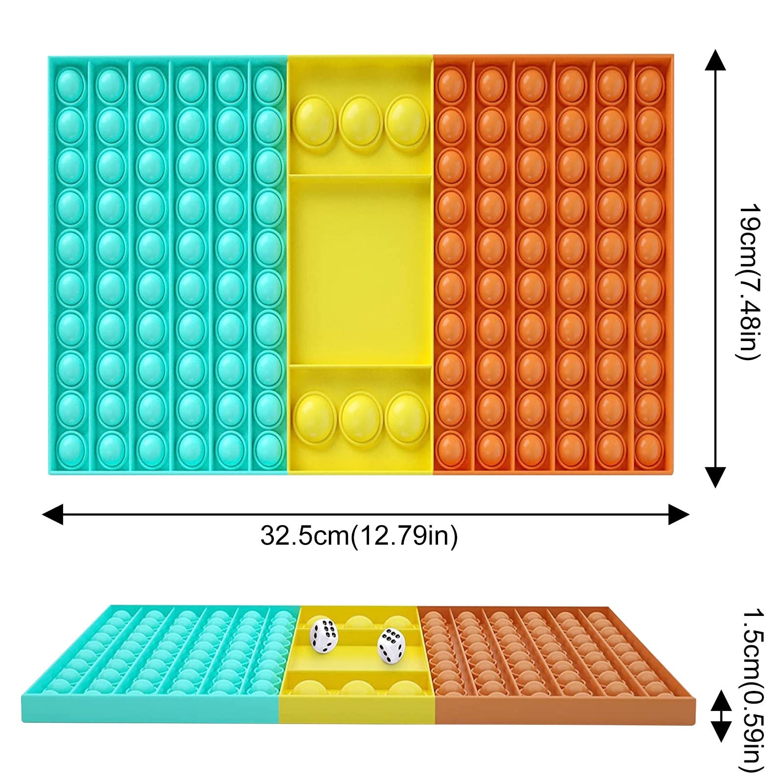 Silicone Big P ps It Game Chess Push Bubble Gadget Toys Rainbow Popper Fidget Toys Special Needs Of Autism Relieve Stress P pit