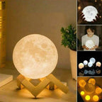 Moon Lamp Night Light 3D Print Rechargeable Moon Lamp LED Night Light Creative Touch Switch Moon Light For Bedroom Decoration