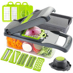 Vegetable Chopper Slicer Dicer - 12-in-1 Fruits Cutter Slicer Food Cutter with 7 Stainless Steel Blades with Storage Container