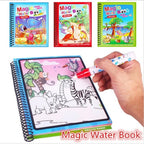 Pack of 3 Water coloring Books | Magic Water Drawing Book Coloring Doodle Reusable Activity Book for kids | PACK of 3 - Baby Products