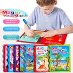 Pack of 3 Water coloring Books | Magic Water Drawing Book Coloring Doodle Reusable Activity Book for kids | PACK of 3 - Baby Products